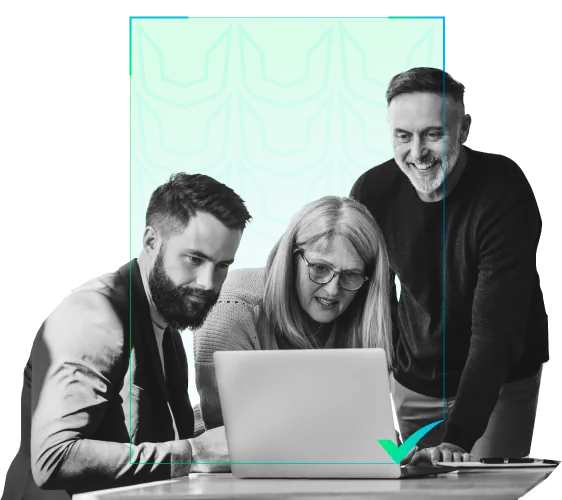 Business owners and a virtual CISO reviewing a security roadmap